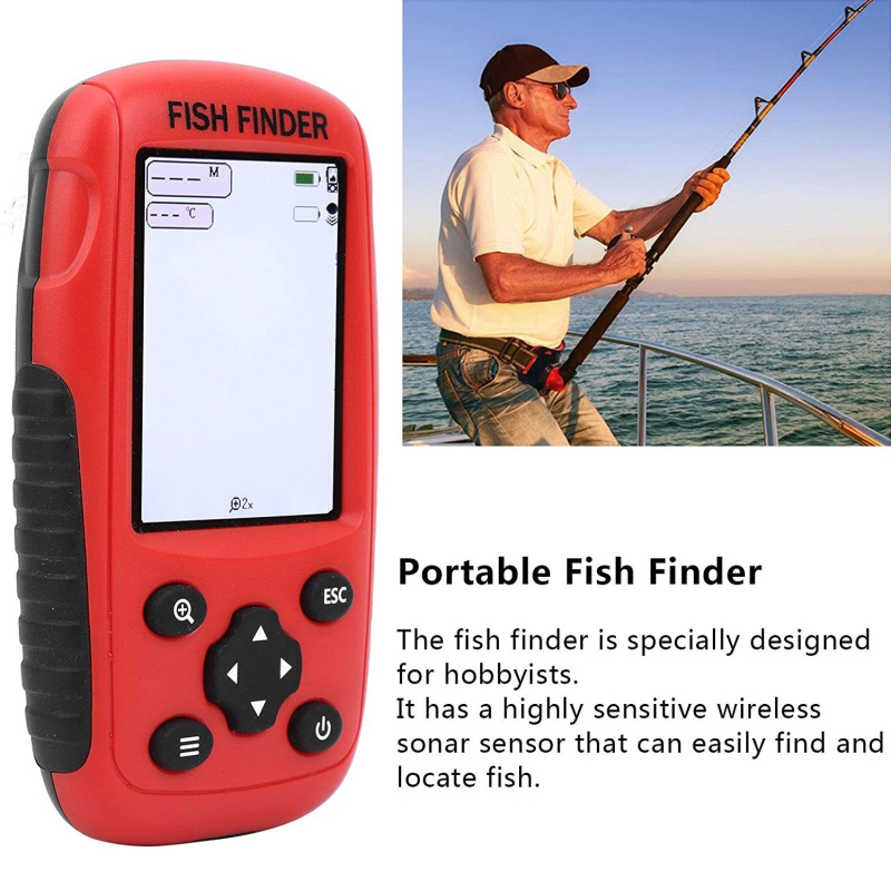 Fishing Boat Depth Finder - جهاز كشف الأسماك لاسلكي مع مستشعر