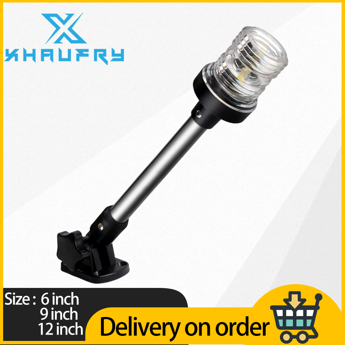 Fishing Boat Navigation Light - أضواء LED بيضاء قابلة للطي بزاوية