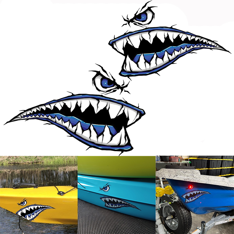Fishing Boat Oar - 2 قطعة أسنان القرش الفم قارب