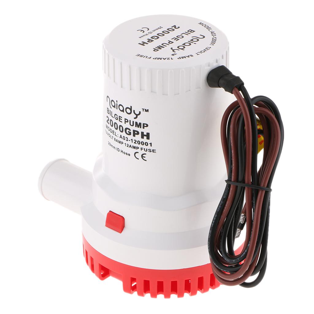 مضخة غاطسة 12 فولت 2000 جالون  - مراجعة Fishing Boat Bilge Pump وسعره
