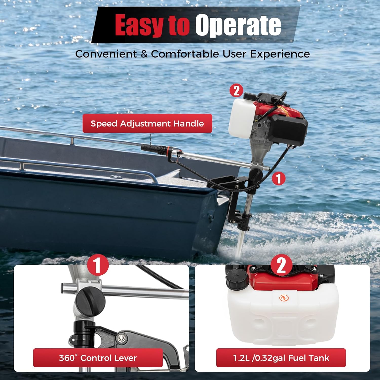 محرك خارجي بقوة 4 حصان، محرك ق - مراجعة Fishing Boat Outboard Motor وسعره