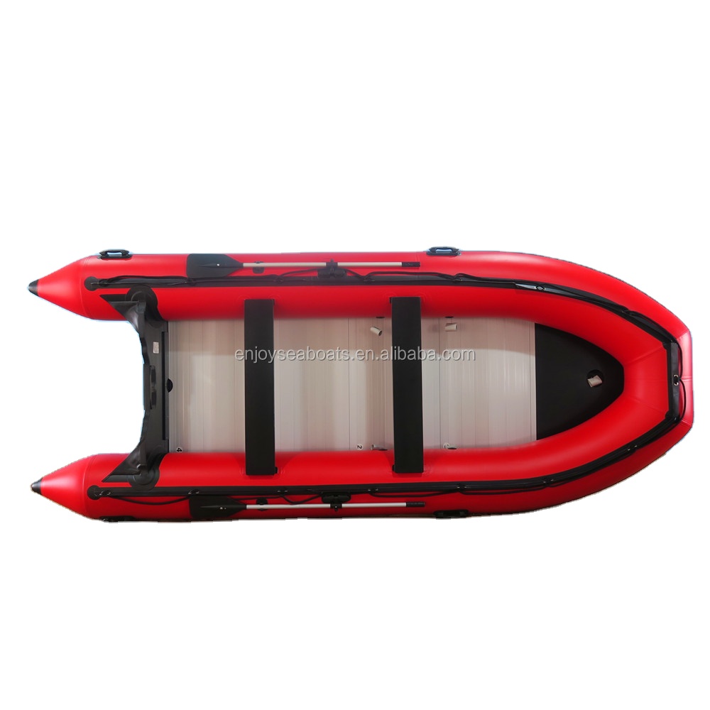 قارب صيد قابل للنفخ أحمر اللون - مراجعة Fishing Boat Aluminum وسعره