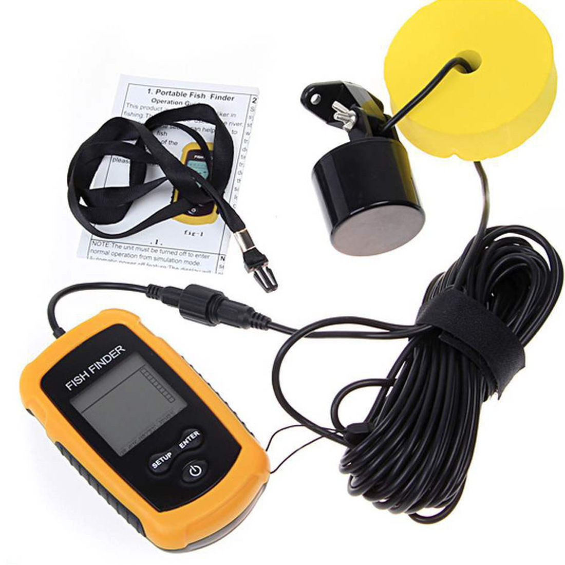 جهاز سونار محمول لتحديد مواقع  - مراجعة Fishing Boat Depth Finder وسعره