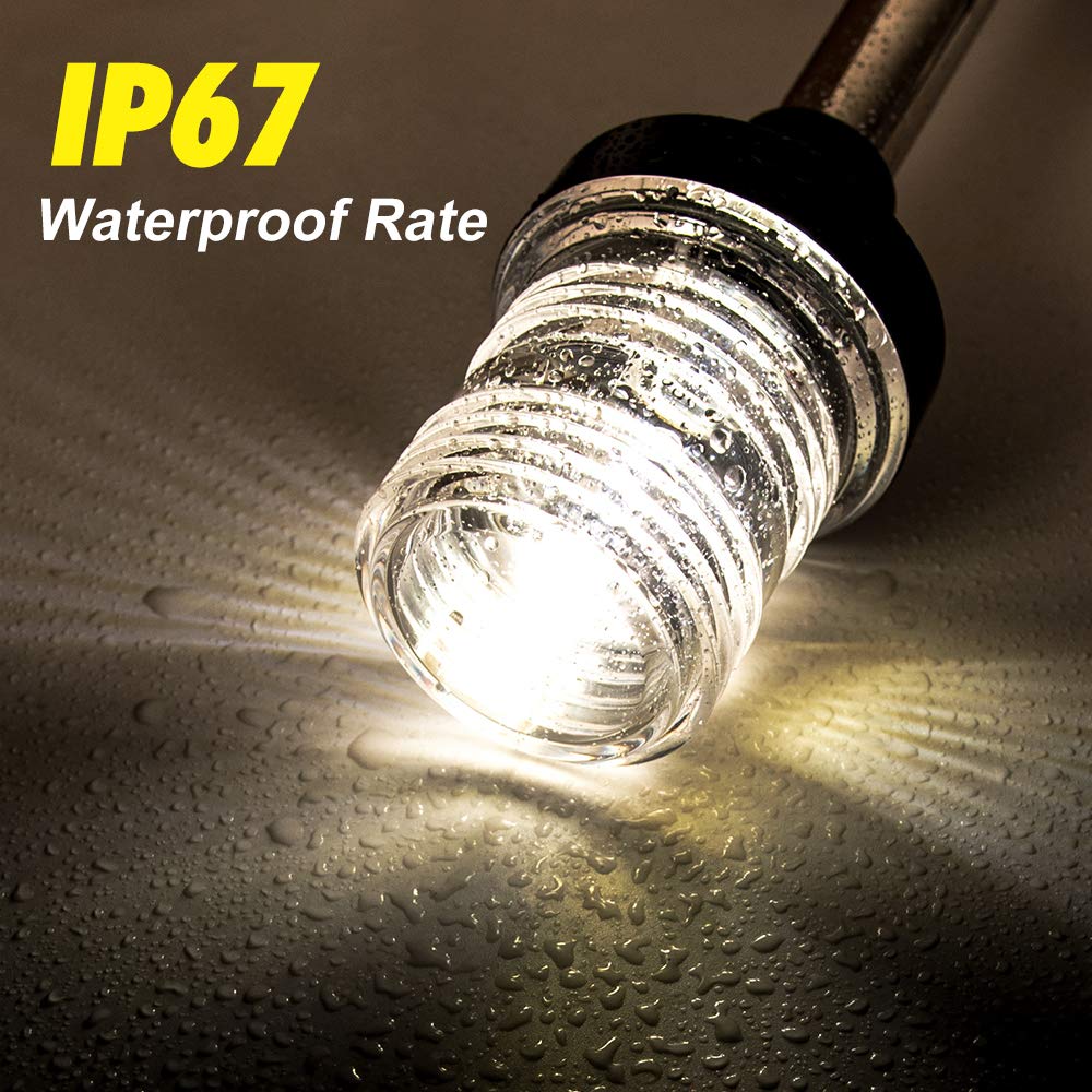 أضواء LED بيضاء قابلة للطي بزا - مراجعة Fishing Boat Navigation Light وسعره