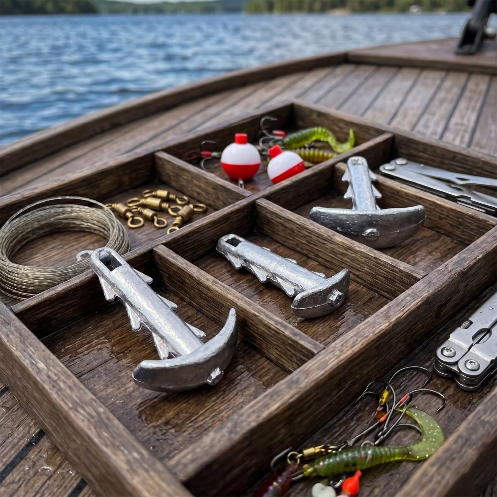 5 قطع من أثقال الطعم على شكل ق - مراجعة Fishing Boat Anchor وسعره